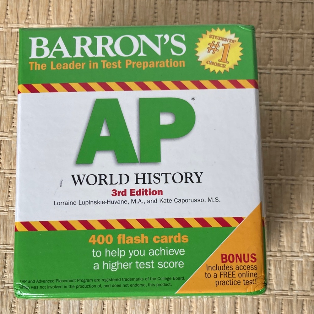 Barron's AP World History Flash Cards - Green 3rd edition